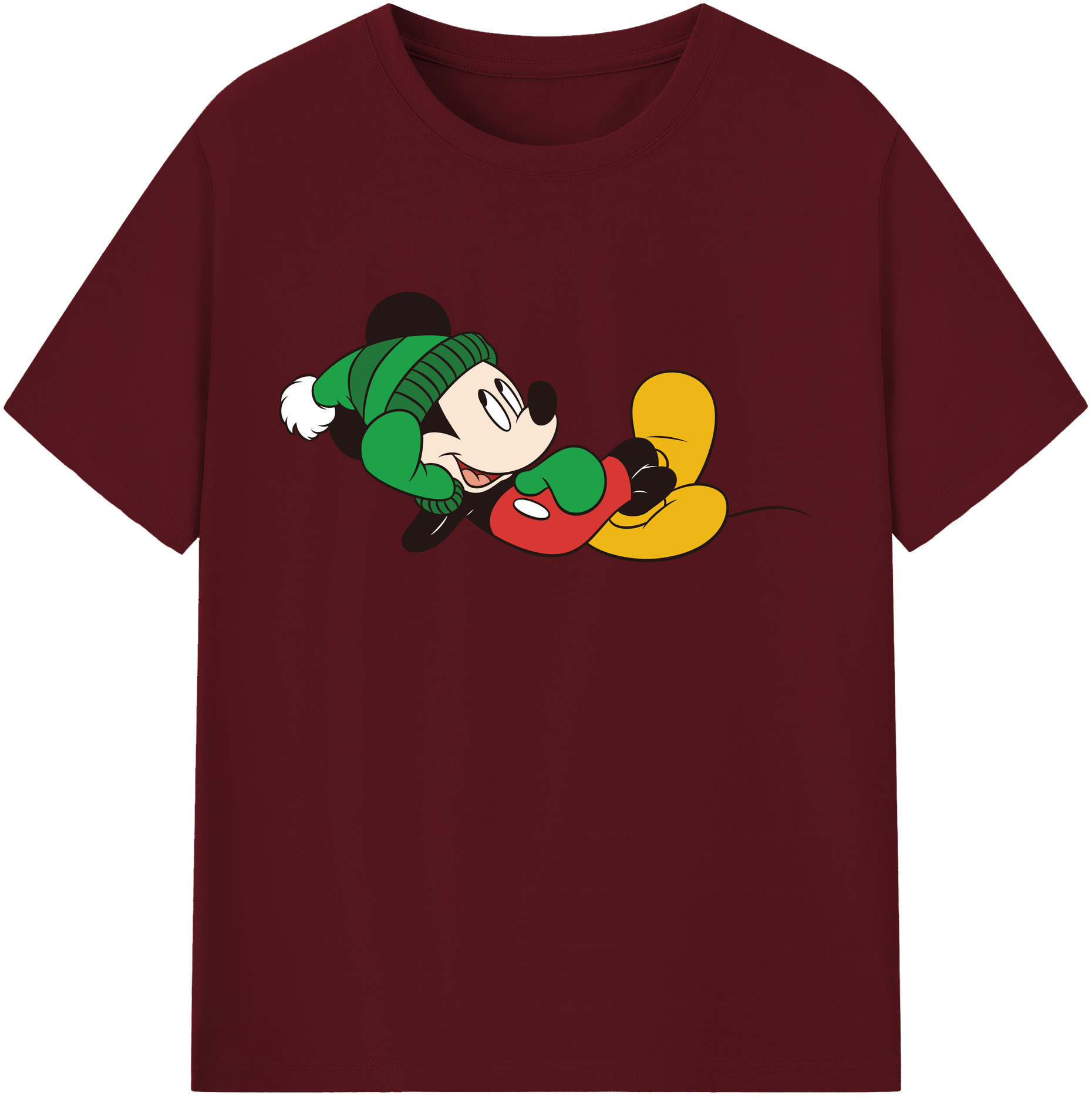 （画像用） ミッキーマウス Mickey Mouse 綿100％半袖Tシャツ（フロントプリント）